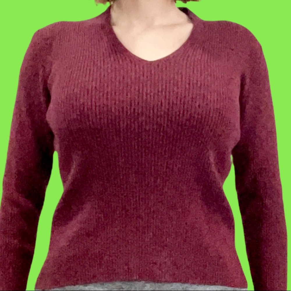 Vintage Villager Brand V-Neck Sweater - Picture 2 of 4